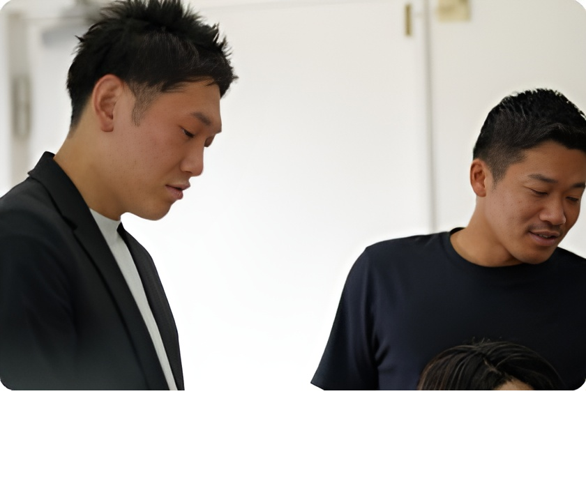 会話する会社員